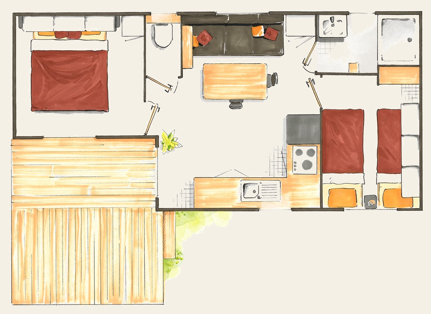 Plan du cottage