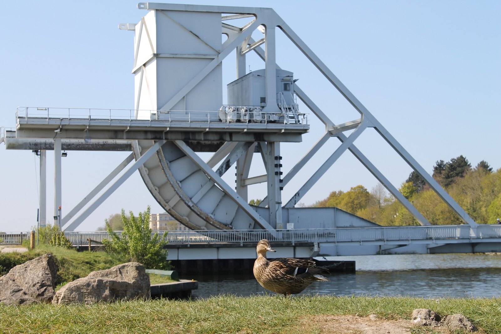Le pont Pegasus d’origine, exposé au mémorial de Bénouville
