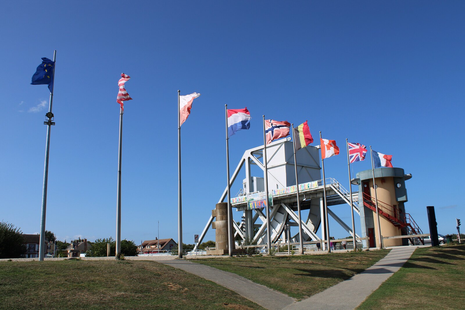 Le pont original de Pegasus Bridge, exposé au Mémorial de Bénouville